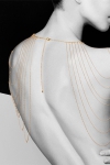 Bijoux épaules et dos en chainettes métalliques dorées Bijoux épaules et dos en chainettes métalliques dorées