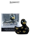 Mini canard vibrant Romance noir et or Mini canard vibrant Romance noir et or