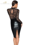 Robe wetlook et dentelle F228 Robe wetlook et dentelle F228